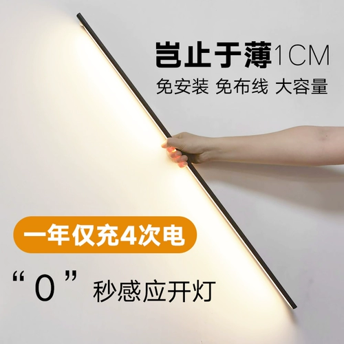 Умный физиологичный индукционный ночник, интерьерное освещение для шкафа, светодиодная лампа, перезаряжаемый светильник для коридора