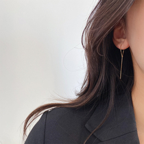 OPs USA Imports 14K Baugold Note Gold Box Chain Ear Line Multiple Difa Extremely Simple Wind Earrings Free From Fading