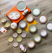 Silk towel buckle TIE-SET series tableware SET bone porcelain imported natural dyes safe and environmentally friendly