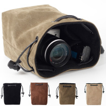 Sony Fujifilm Micro simple color portable lens bag Beam mouth camera bag Canon Nikon SLR multi-purpose storage barrel bag