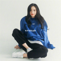 Sandro Duffy sweater female star Yang Mi with the same pullover T-shirt 21 spring jacket Korean version of the velvet shirt top
