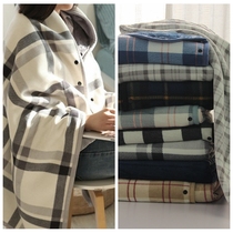  Warm shawl flannel fever protection neck and shoulders elderly women students sleeping blanket travel carry