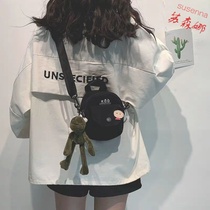 Net red canvas cute small bag female 2020 New Tide Korean students all shoulder shoulder bag