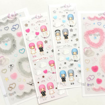 4 Mint Rabbit Hands Tent South Korea Coraltree Silk With Girl Laser Waterproof Stickers and Rear-star Phone Sticker