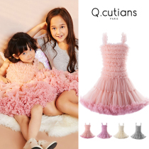  French Qcutians Dress Childrens Princess Dress Tutu Gauze skirt Sundress Little Girl Dress Girls Summer