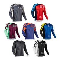 Summer fox speed down suit long sleeve mountain bike suit outdoor cycling sports racing off-road suit Quick-drying T-shirt customization