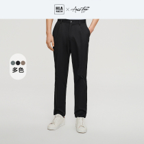 Heilan House light business leisure pants 23 spring and autumn new embroidery smooth type pants male