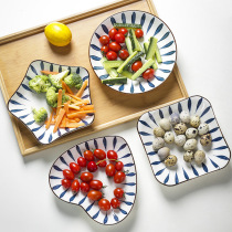Nordic Creative Ceramic Bakery dish with handle Japanese dish