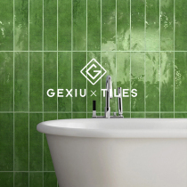 Fruit green hand-made brick retro toilet wall tile gradient green bathroom floor tile kitchen toilet tile paw