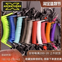 X-ADVENTURER Stainless steel spring misplaced rope camera anti-loss colorful