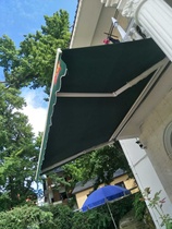 Reinforced awning telescopic awning awning awning hand-cranked aluminum alloy shed electric canopy storefront storefront