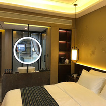 Ceiling mirror hanging vanity mirror bathroom mirror hanging mirror hotel homestay boom double-sided luminous Led