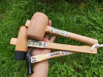  Oak rubber dual-purpose hammer decoration and installation hammer woodworking hammer hammer mallet exported to Japan wood art recommended easy to use