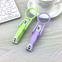 New nail clipper with magnifying glass for the elderly and children with file nail clipper folding multi-function nail clipper printed logo