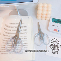ins retro simple transparent student small scissors multi-functional office hand account handmade paper cutting scissors stationery