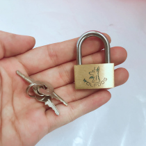 School freshmen dormitory door anti-theft lock padlock small copper lock does not rust cabinet lock small padlock cabinet lock students students