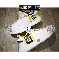 AJ hand-painted custom diy sneakers coconut 350 color change Lakers 23 Jordan Kobe Bryant 24 painted aj graffiti