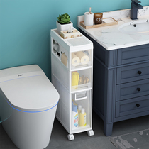 Bathroom shelf crack-free installation Bathroom toilet floor toilet storage storage side cabinet supplies Daquan