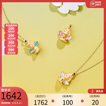 Old temple gold gold gold pendant Angel with enamel pendant female cute wings multiple optional pricing