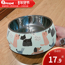 Cat bowl dog bowl food bowl stainless steel dog basin anti-knock cat neck guard drinking bowl cat food rice basin pet supplies