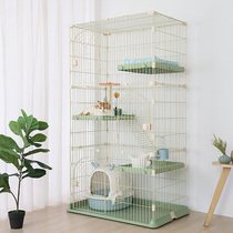 Cat cage home indoor oversized free space with toilet cat house cat house cat supplies small two-story villa