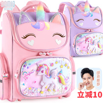 Panacea for girls One-to-third-year girls Unicorn Unicorn Protective Ridge Minus children Double shoulder backpacks