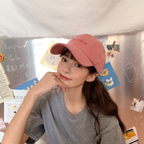 Korean version of hat female summer Joker simple small letter ins cap couple shopping sunshade baseball cap tide card