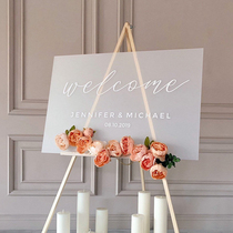 Frosted acrylic welcome card birthday party welcome card engagement banquet water card display card wedding banquet process Card
