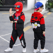 Childrens clothes boy Spring clothing suit 2022 new boys online Red Spring and autumn Two sets Ottmann clothes spring tide