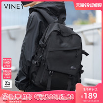 Viney Twin Shoulder Bag Men 100 Hitch Computer Travel Backpack Female Large Capacity Junior High School College Student School Bag