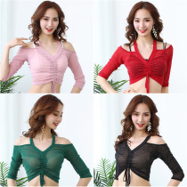 Flying charm belly dance practice jacket beginner dance jacket dance costume dress sexy strapless top