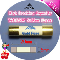 AMR T2AH250V audio amplifier CD bile machine HIFI gold cap silver wire fuse tube 2A 250V 5x20