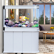Bullet fish tank 1 2 meters 1 5 screen partition shoe cabinet super white glass living room household medium ecological aquarium