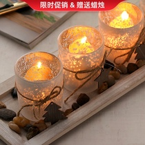 Romantic candlelight dinner props Living room decoration Dining table decoration Atmosphere decoration Candle cup set Valentines Day gift