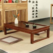  Solid wood tatami table Japanese low table Bay window coffee table Balcony Kang table Chinese zen simple small coffee table Piano