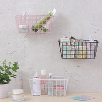 ins European wrought iron wall-mounted storage basket bathroom storage basket creative hanging basket storage basket desktop storage basket