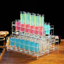 Bar KTV Long Straight Cocktail Rainbow Bucket Cup Universal Bullet Cup Holder Set