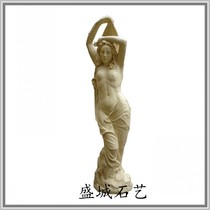 Shengcheng stone art sandstone rock sculpture figure round sculpture Greek beauty villa clubhouse FRP antique copper sculpture