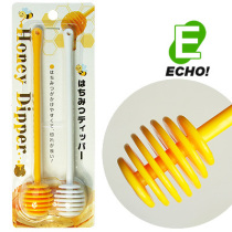 Japanese ECHO plastic long handle honey stick jam bar honey spoon coffee mixing bar jam spoon 2 pack