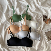 Autumn and winter thin models without steel ring small breasts gather sexy bra non-slip detachable shoulder strap invisible underwear women