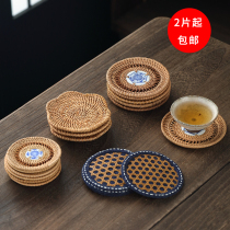 Vietnam autumn vine heat insulation mat hollowed out flower saucer vine coaster handmade Cup Cup tray tea cup mat tea tray table mat