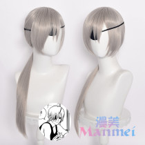 Manmei chainsaw Man Guangxi cos wig Chainsaw man tie hair long braids send blindfold