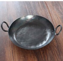 Hand-made pan double-ear Pan Pan blacksmith hand-wrought iron pan pan frying pan iron frying pan