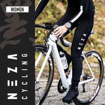 NEZA  female black strap riding pants 0-15 degrees autumn and winter warm fleece road bike