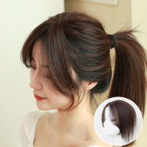 In the air there are eight-character bangs wigs female French fake bangs natural forehead real hair wigs head replacement