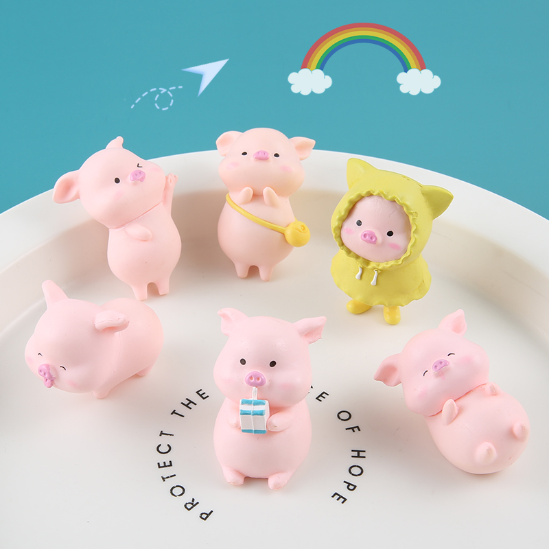 Cute little pig doll cream glue phone case diy material hand-crafted cell phone shell cartoon doll