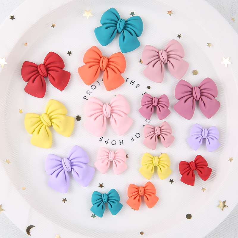Matte resin bow tie cream glue drop glue phone case diy material hair accessories