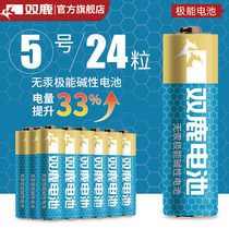 Shuanglu pole energy 5 No. 7 alkaline battery 12 ordinary dry battery No. 5 7 1 5V household small AAA air conditioner remote control childrens toy mouse special battery original