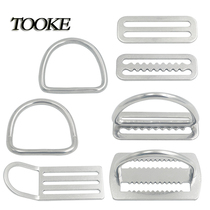 TOOKE 316 stainless steel Japanese word clip day character button D Ring belt buckle BCD back flying side hanging diving accessories