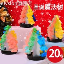 Grow snowflakes christmas tree species water to snow will grow magic crystal flowering paper tree flowering science experiment